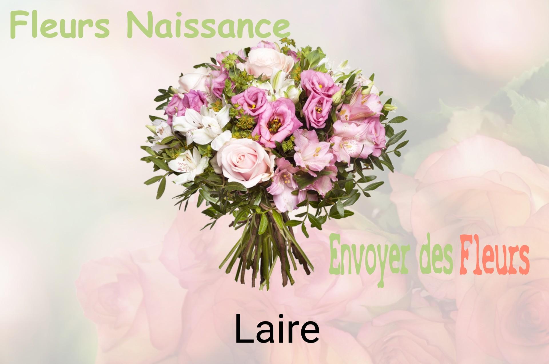 Bouquet de fleurs de naissance livré à Laire